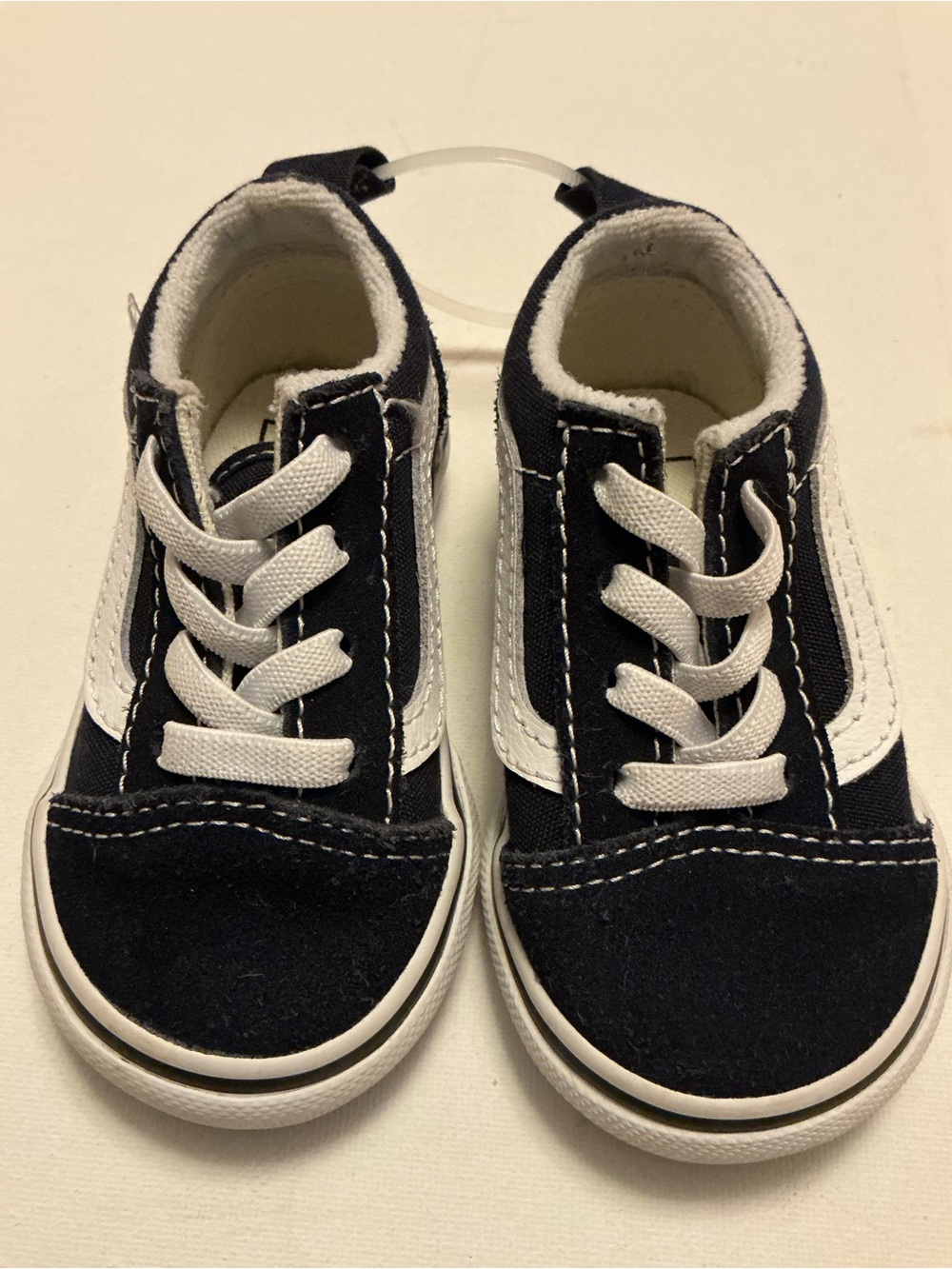 Vans Kids Navy and White Low-Top Sneakers